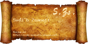 Sváb Zsanett névjegykártya
